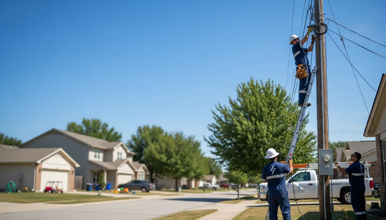 Residential electrician providing installation services in Christopher, IL